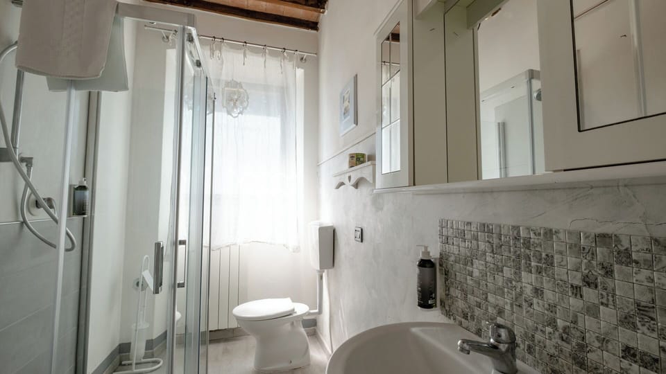 Basic Double Room (Torre Pettini) | Bathroom | Shower, free toiletries, towels
