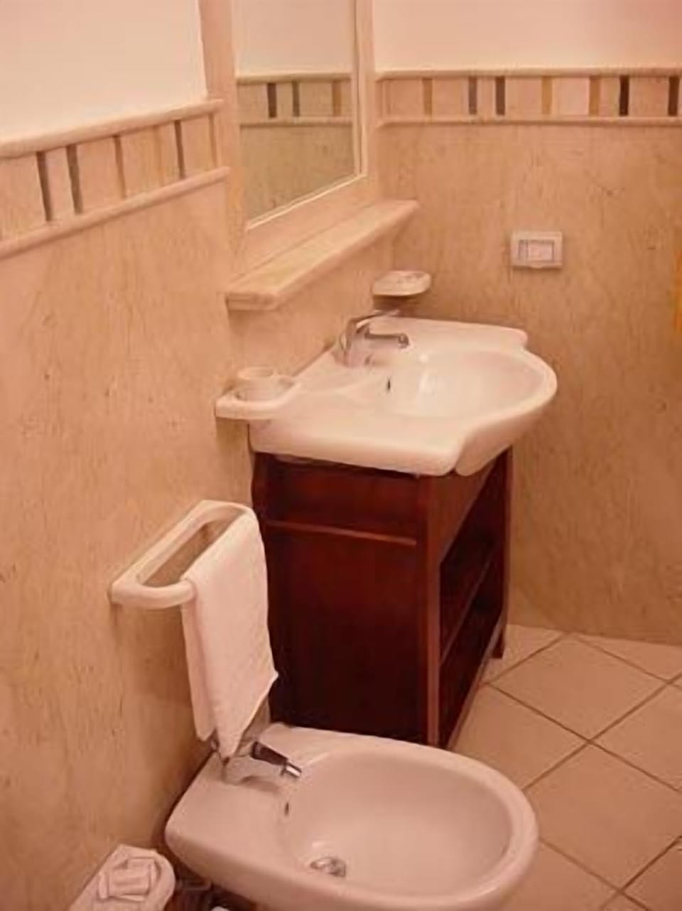 Free toiletries, hair dryer, bidet, towels