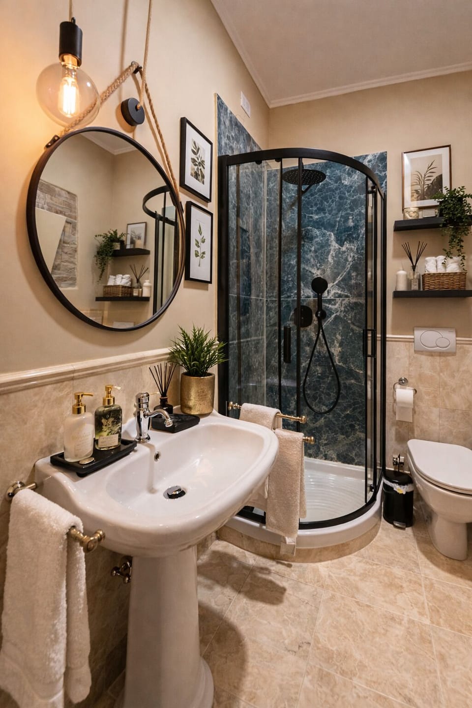 Design Double Room (DANTE) | Bathroom | Rainfall showerhead, free toiletries, hair dryer, bidet
