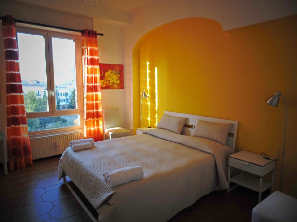 Panoramic Double Room | Down comforters, desk, blackout drapes, free WiFi