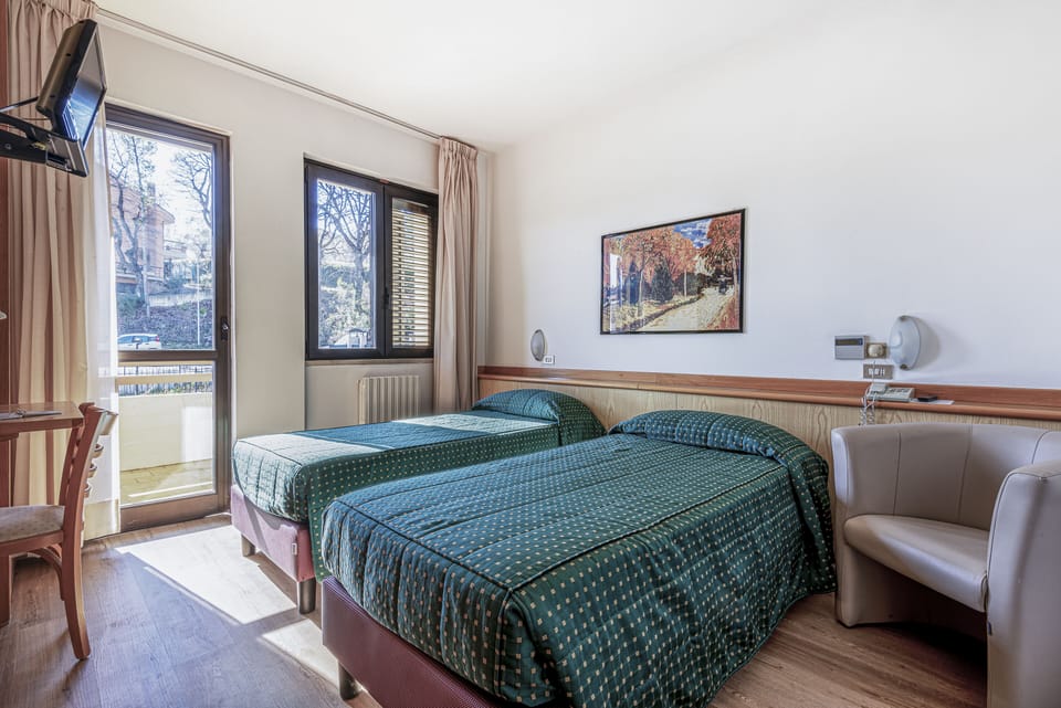 Premium bedding, minibar, desk, laptop workspace