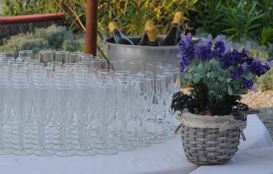 Outdoor banquet area
