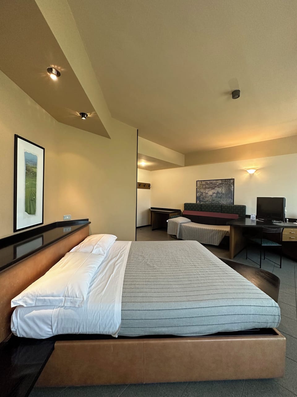 Individually decorated, individually furnished, desk, blackout drapes