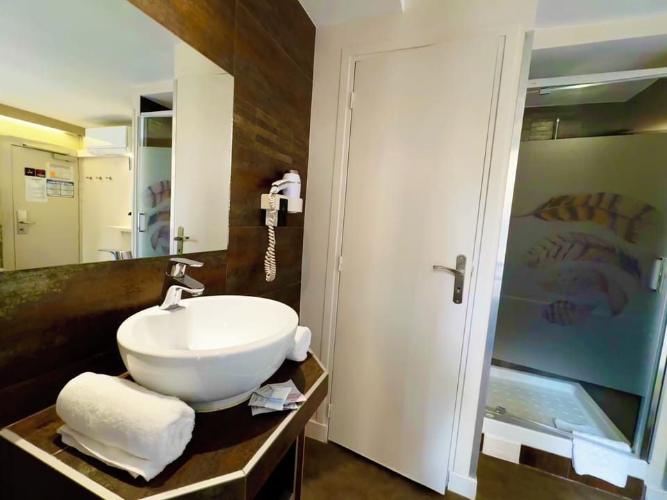 Deluxe Double Room | Bathroom | Shower, hydromassage showerhead, hair dryer, towels