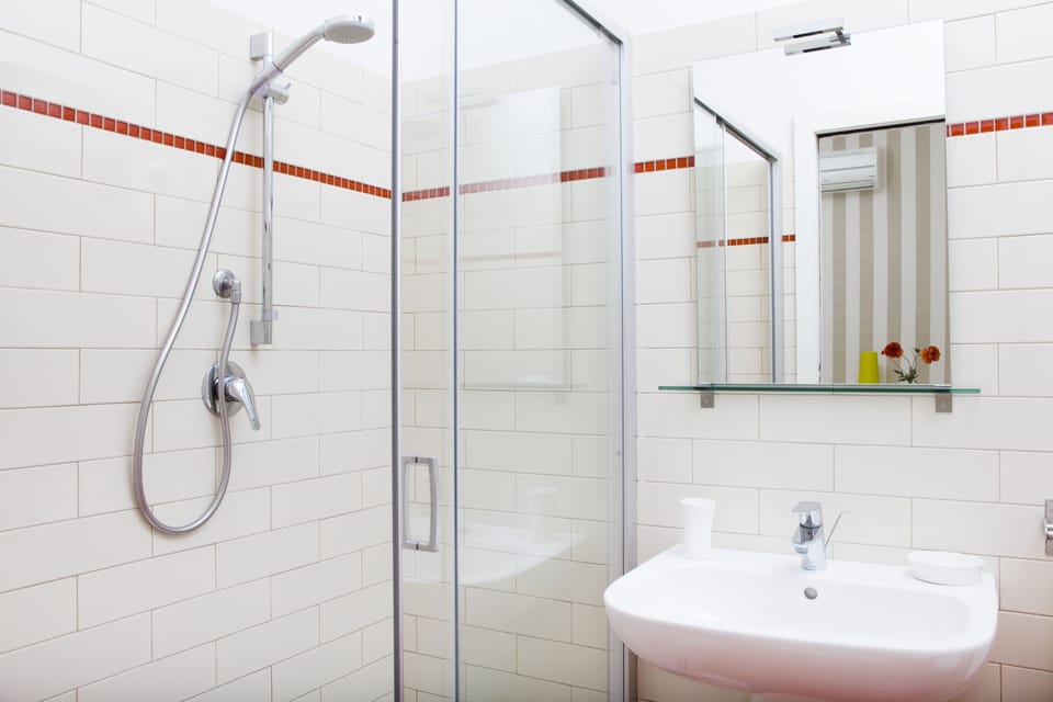 Free toiletries, hair dryer, bidet, towels