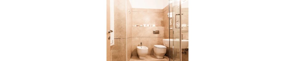 Double Room | Bathroom | Shower, rainfall showerhead, free toiletries, hair dryer
