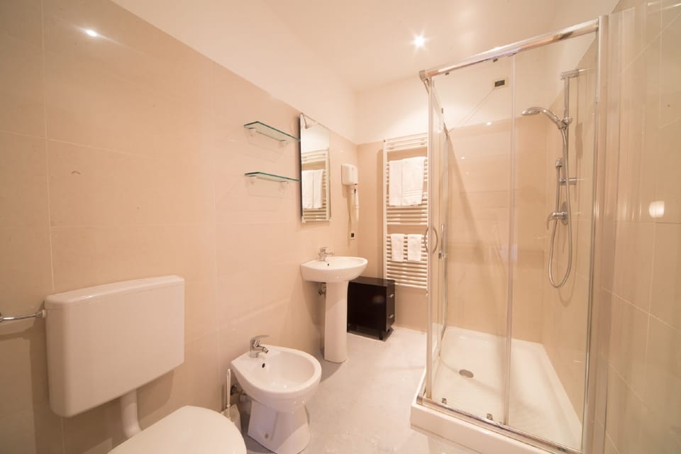 Free toiletries, hair dryer, slippers, bidet