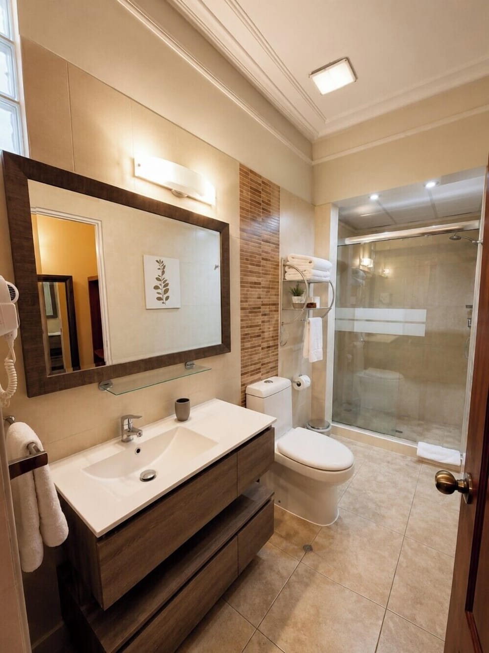 Deluxe Double Room, 1 King Bed, Garden View | Bathroom | Shower, rainfall showerhead, free toiletries, towels