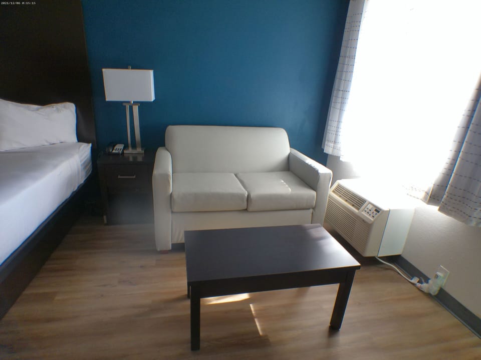 Deluxe Studio Suite, 1 King Bed | Desk, laptop workspace, blackout drapes, WiFi (free)