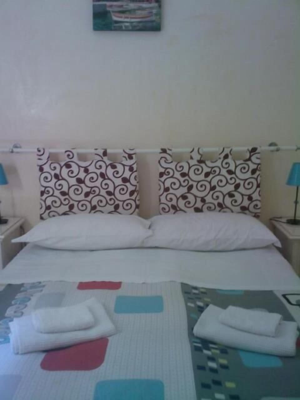 Egyptian cotton sheets, down comforters, memory foam beds, desk