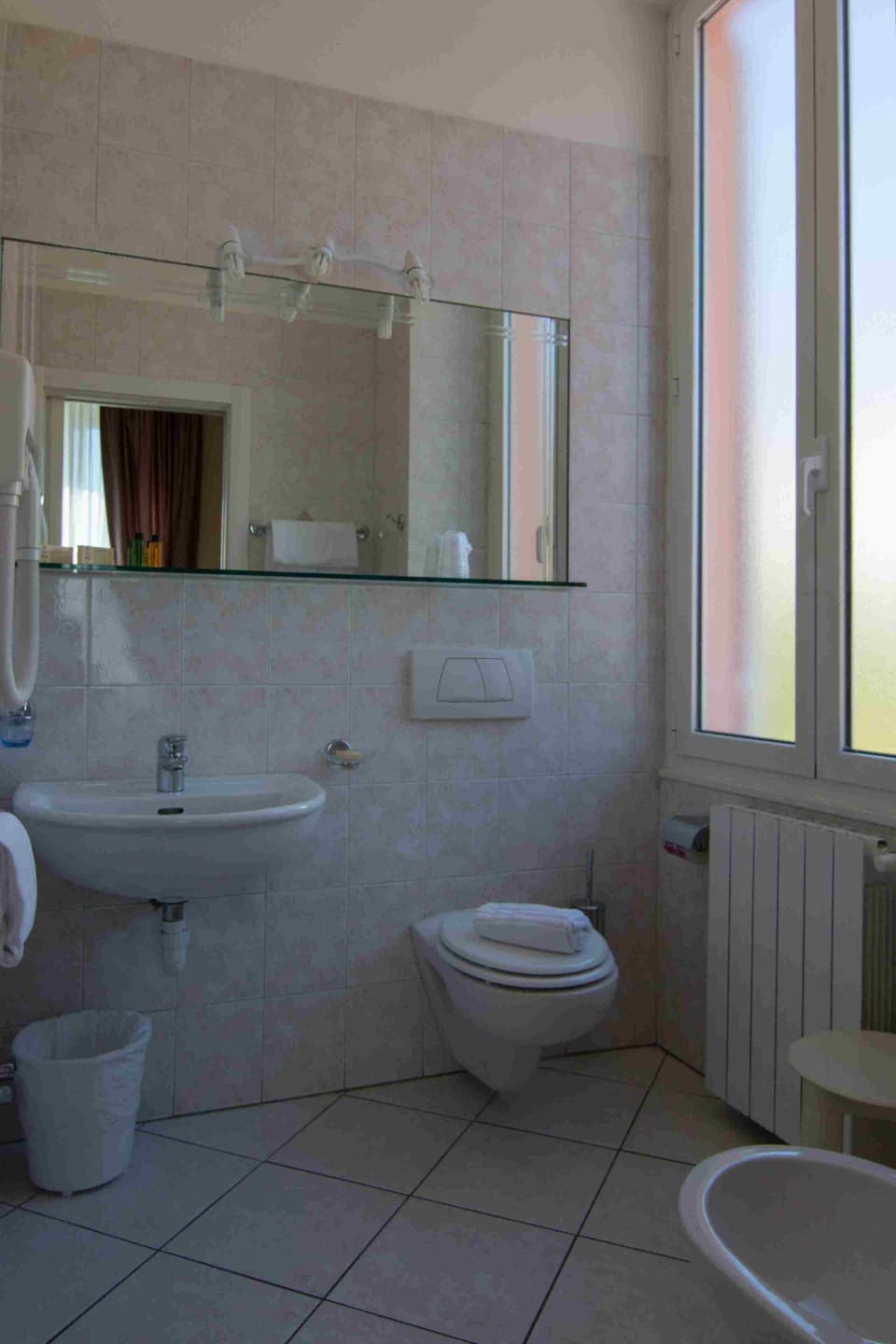 Shower, bidet, towels