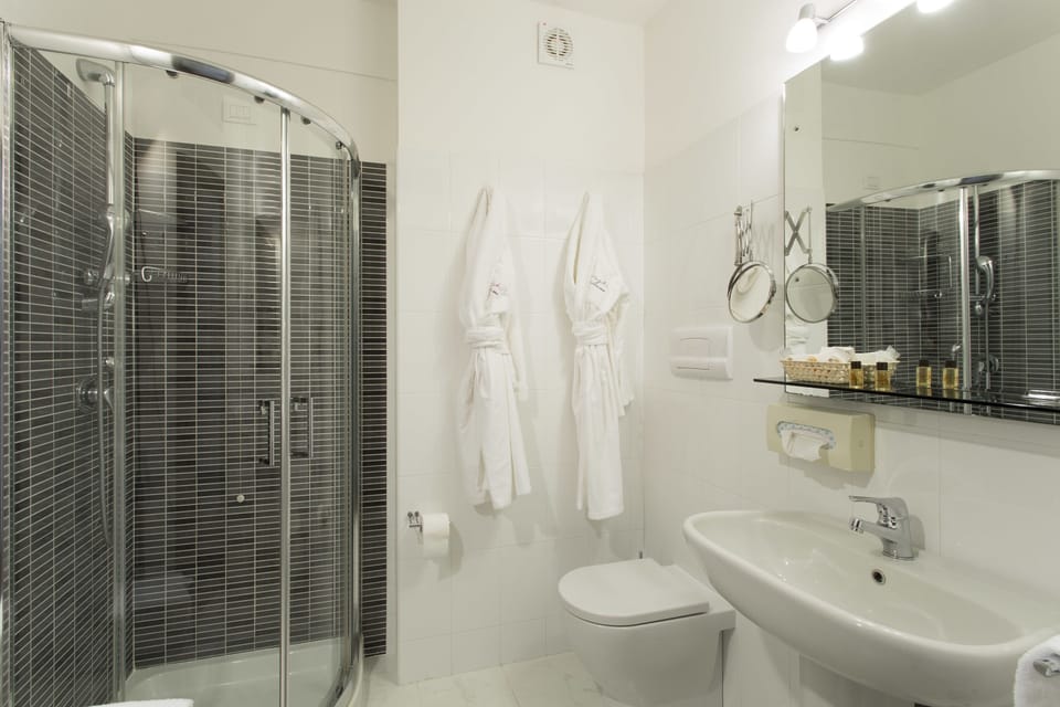 Free toiletries, hair dryer, bidet, towels