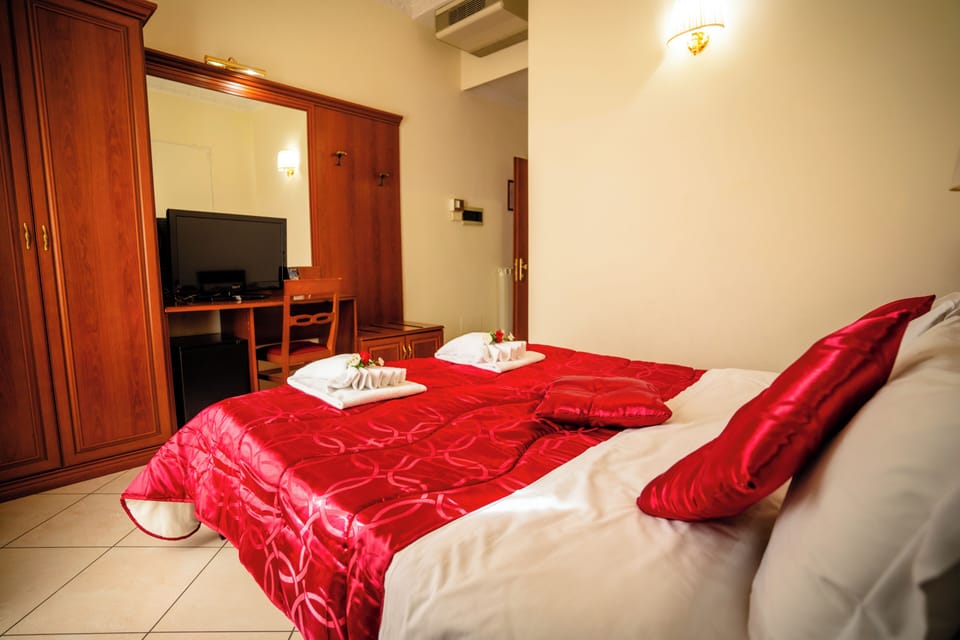 Free toiletries, hair dryer, bidet, towels