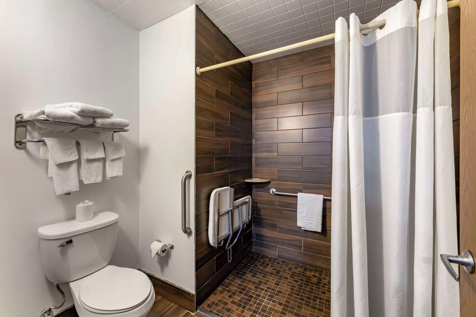 Room, 2 Queen Beds, Accessible, Non Smoking | Desk, laptop workspace, blackout drapes, iron/ironing board