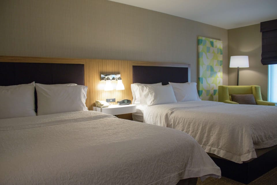 Standard Room, 2 Queen Beds, Non Smoking | Premium bedding, desk, laptop workspace, blackout drapes