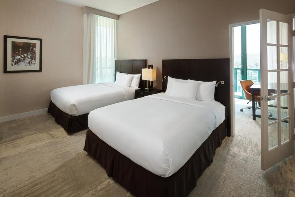 In-room safe, desk, laptop workspace, blackout drapes