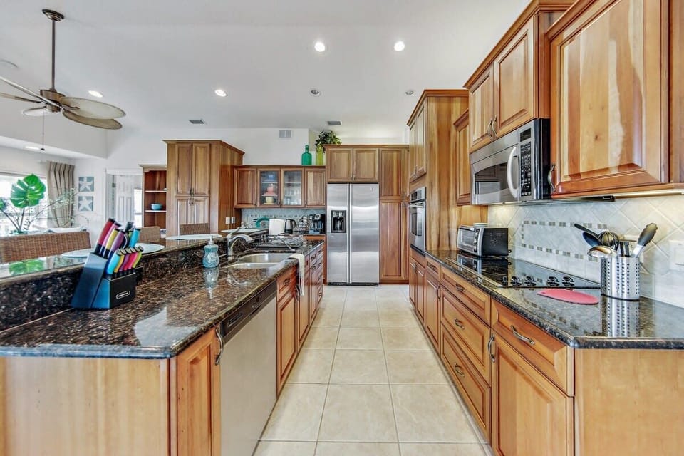 Lots of counter space perfect for entertainment
