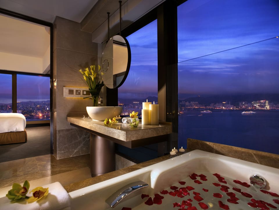Shower, free toiletries, hair dryer, bathrobes