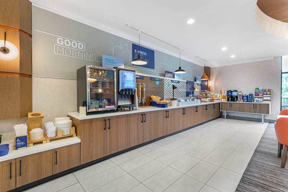 Free daily self-serve breakfast
