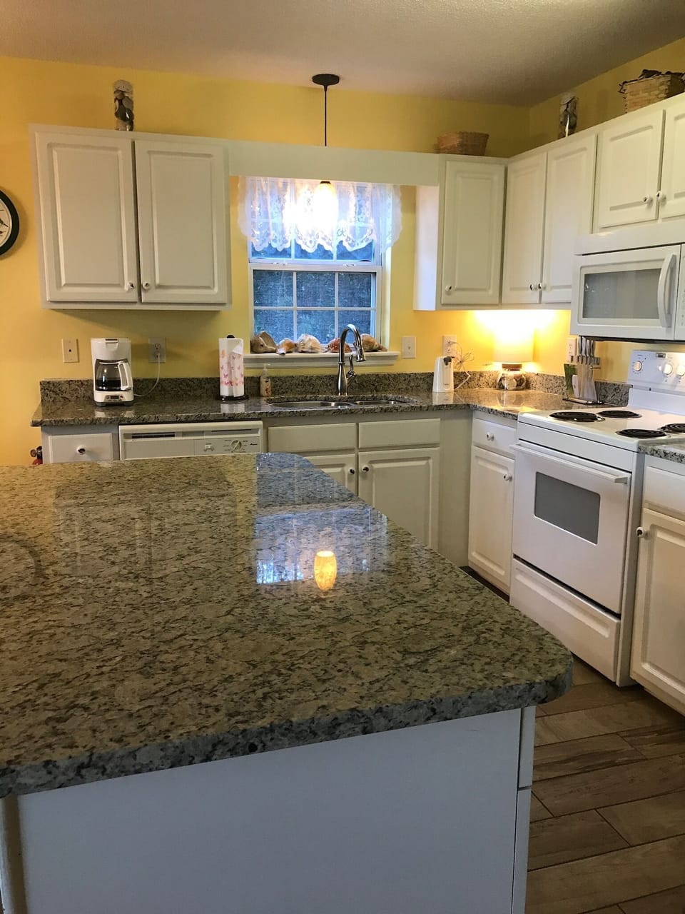 Kitchen with Microwave, and dishwasher, stove/oven and toaster oven, blender....