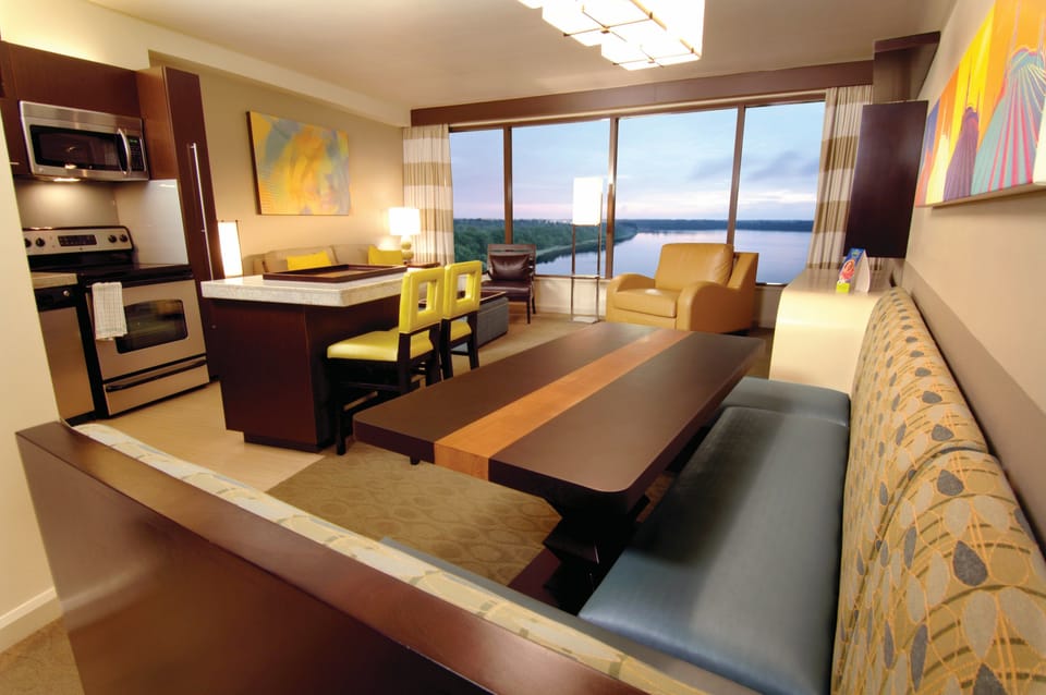 Flat-screen TV, DVD player