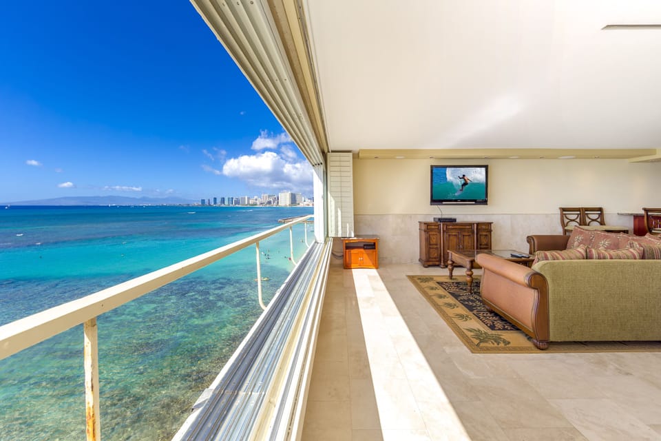 Living Room - Panoramic views from unit #301 Bedroom and living room areas.