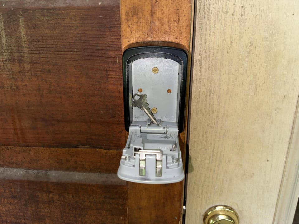 Lockbox with key inside