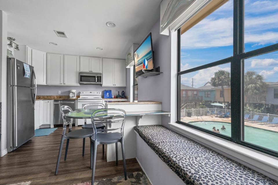 Dining area and kitchen