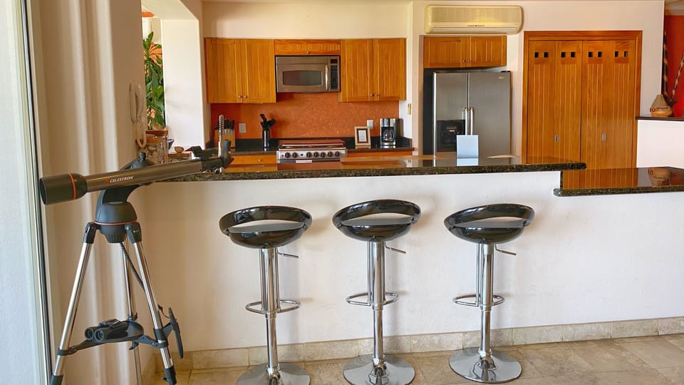 Comfort Condo, Kitchen, Ocean View | Private kitchen | Fridge, microwave, oven, stovetop