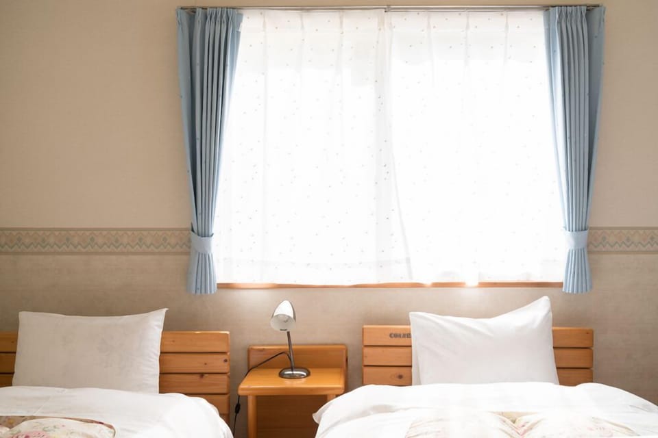 Twin Room, Non Smoking, Shared Bathroom (No meal) | Down comforters, desk, free WiFi, bed sheets