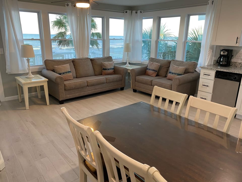 living room with sleeper sofa