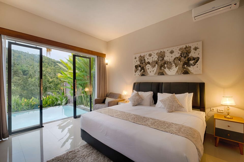 Luxury Room, 1 Bedroom, Private Pool, Valley View | 1 bedroom, hypo-allergenic bedding, minibar, desk