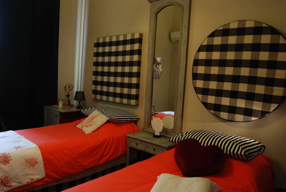 Double or Twin Room (Kouralline) | Bathroom | Shower, free toiletries, hair dryer, bathrobes