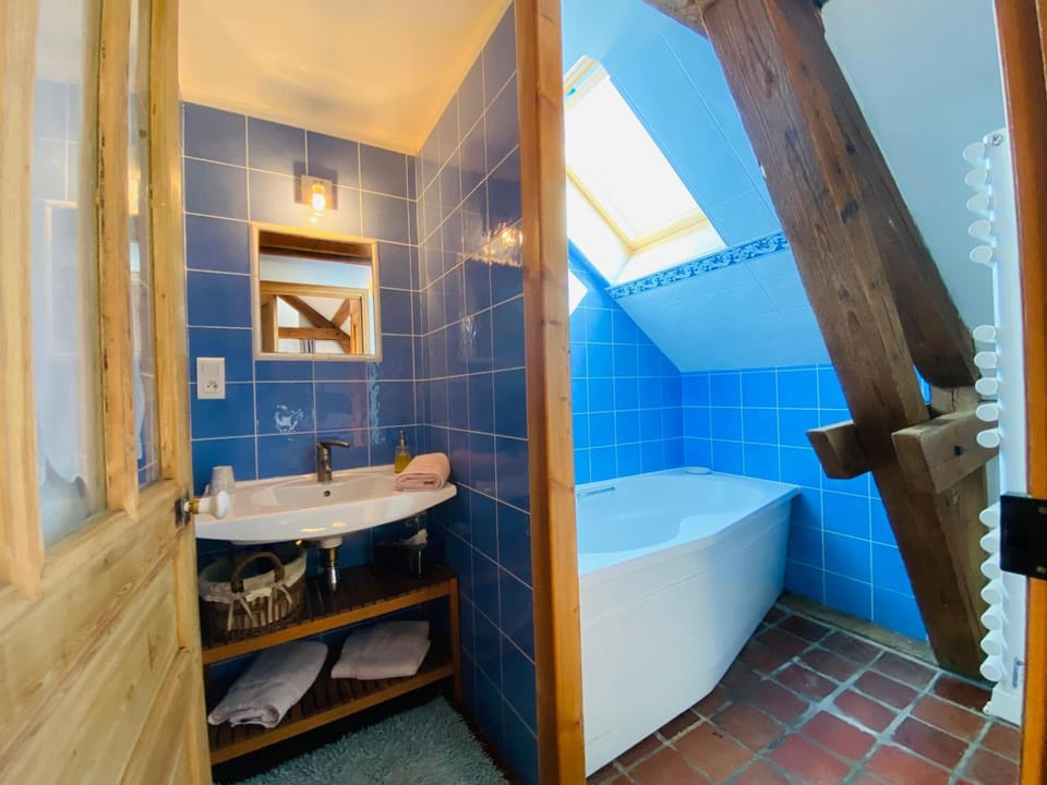 Jetted tub, free toiletries, hair dryer, towels