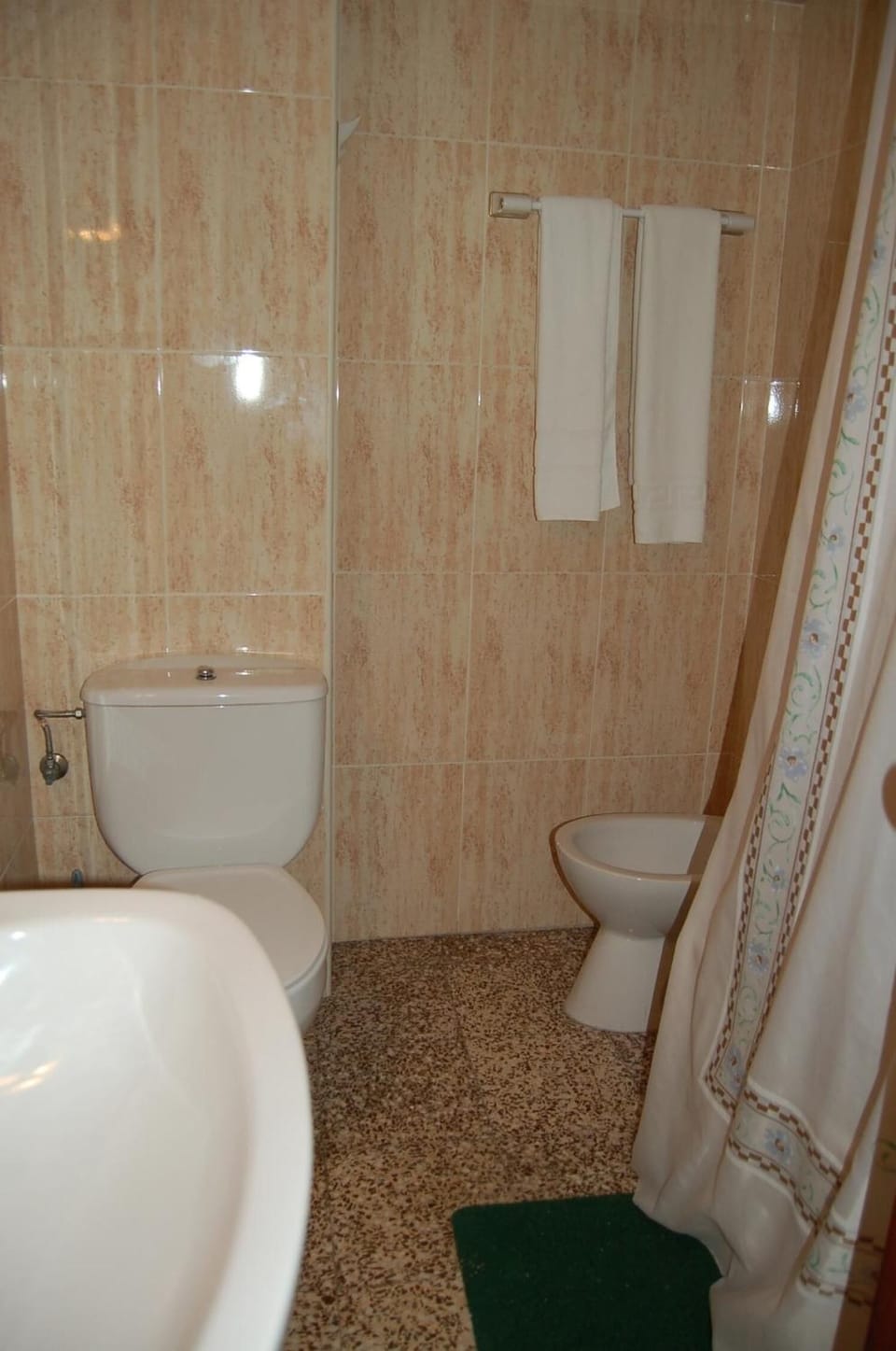 Shower, bidet, towels