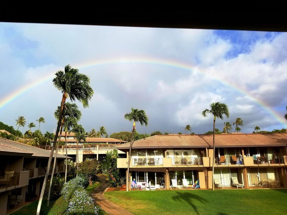 Rear view from Lanai of Rainbow.
