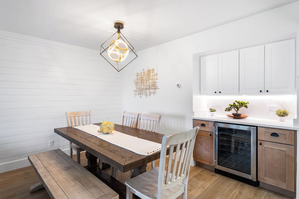 HSRC Dining Table with Four Chairs & a Bench