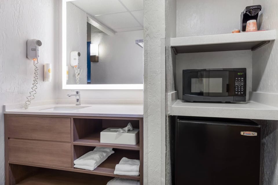 Room, 1 King Bed, Non Smoking | Desk, laptop workspace, blackout drapes, iron/ironing board