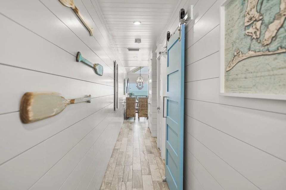 Hallway with Coastal Decor'