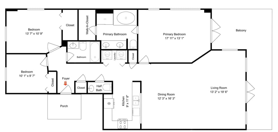 Brass Rail 214 | Floor Plan