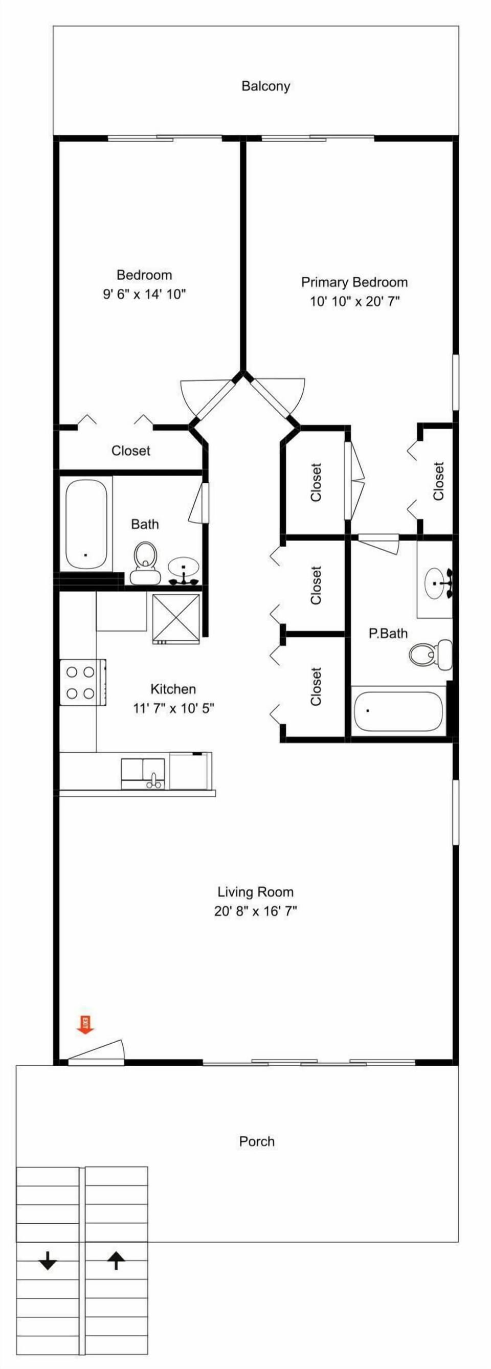 Tybee Sands 4A - Floor Plan
