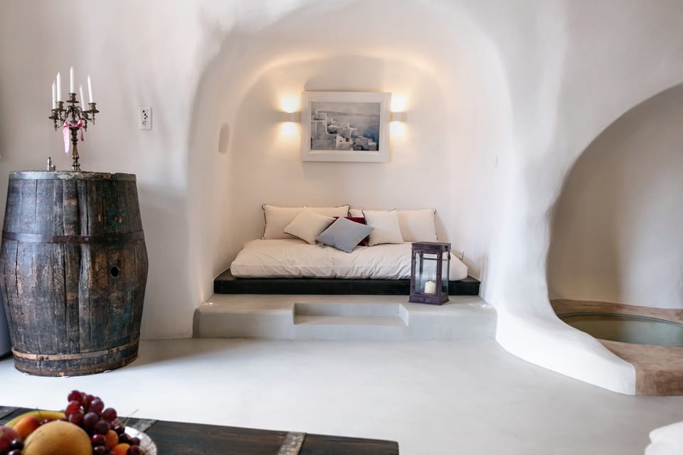 Grand Suite, Private Pool | Living area | Flat-screen TV