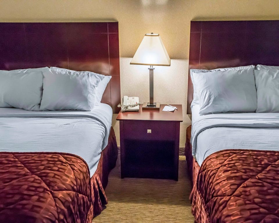 Desk, laptop workspace, blackout drapes, soundproofing