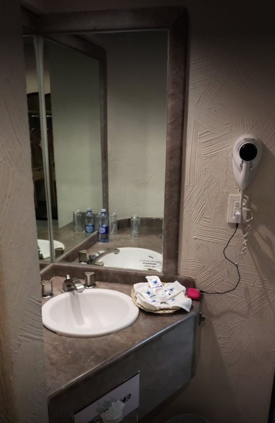 Free toiletries, hair dryer, towels