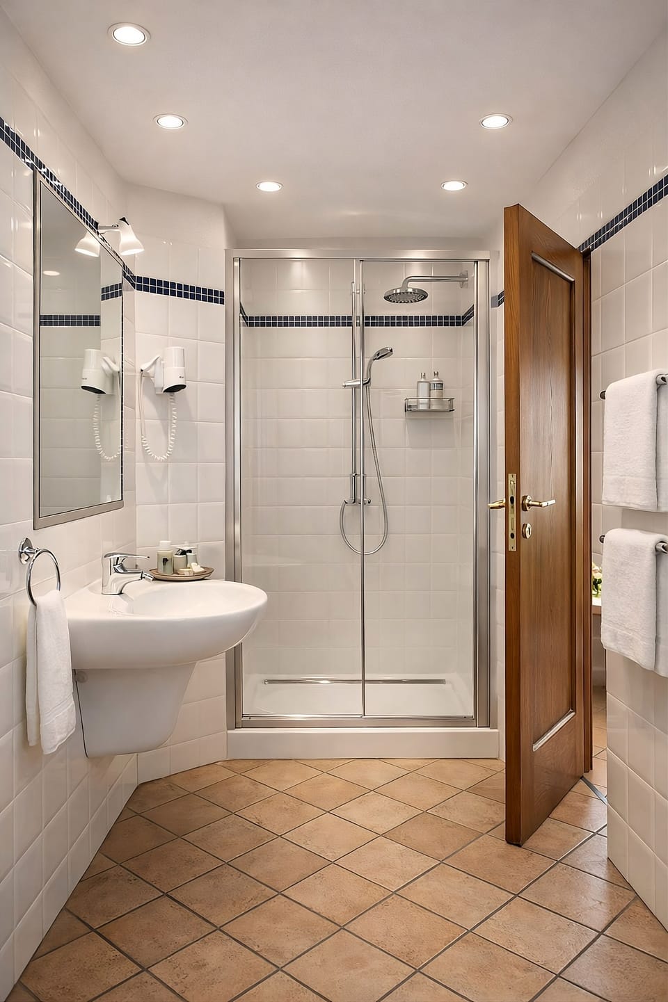 Classic Triple Room | Bathroom | Shower, hair dryer, bidet, towels