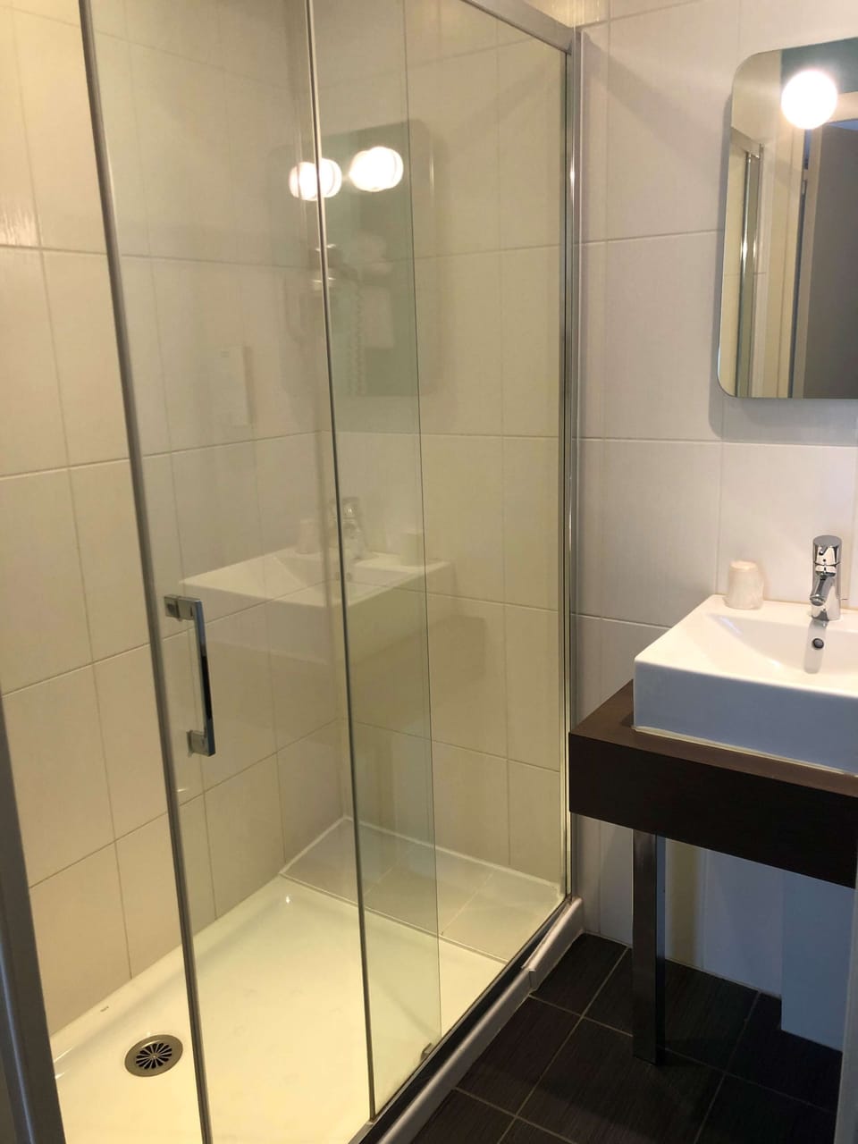 Eco-friendly toiletries, hair dryer, towels