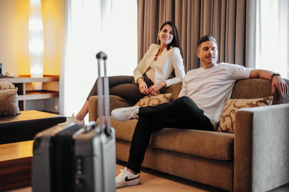In-room safe, desk, cribs (free), WiFi (free)