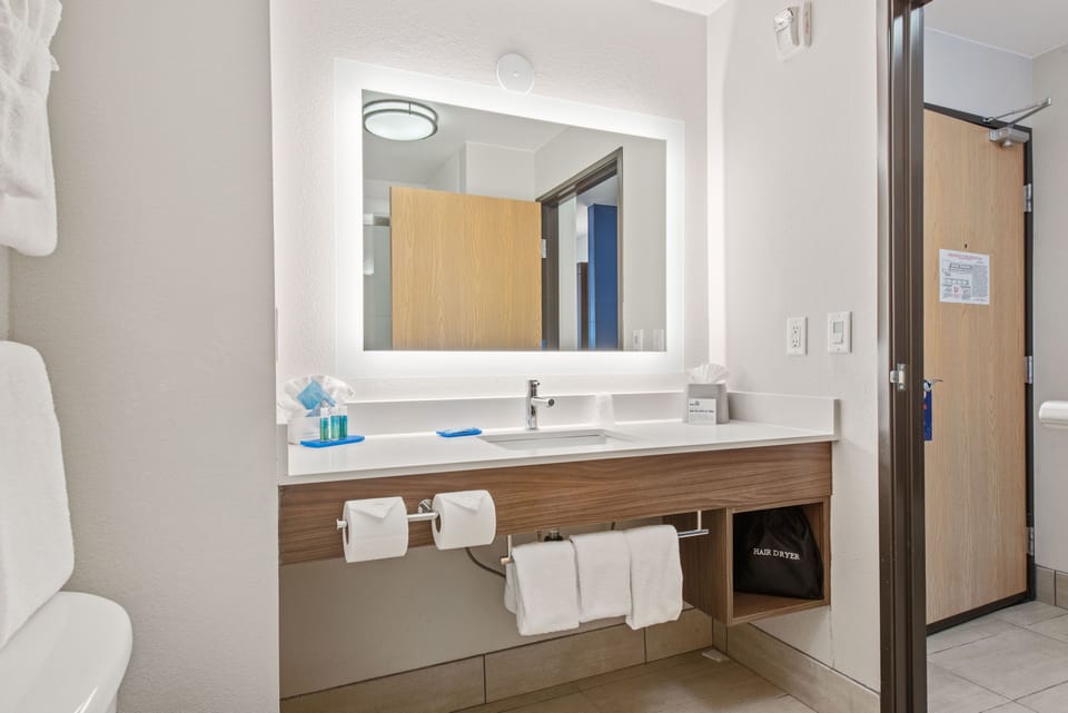 Free toiletries, hair dryer, towels