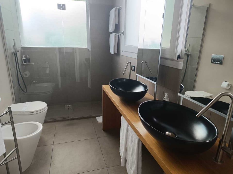 Double Attic - Lake view | Bathroom | Shower, rainfall showerhead, designer toiletries, hair dryer