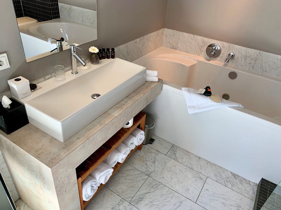 Andre Rieu Suite | Bathroom | Combined shower/tub, deep soaking tub, designer toiletries, hair dryer